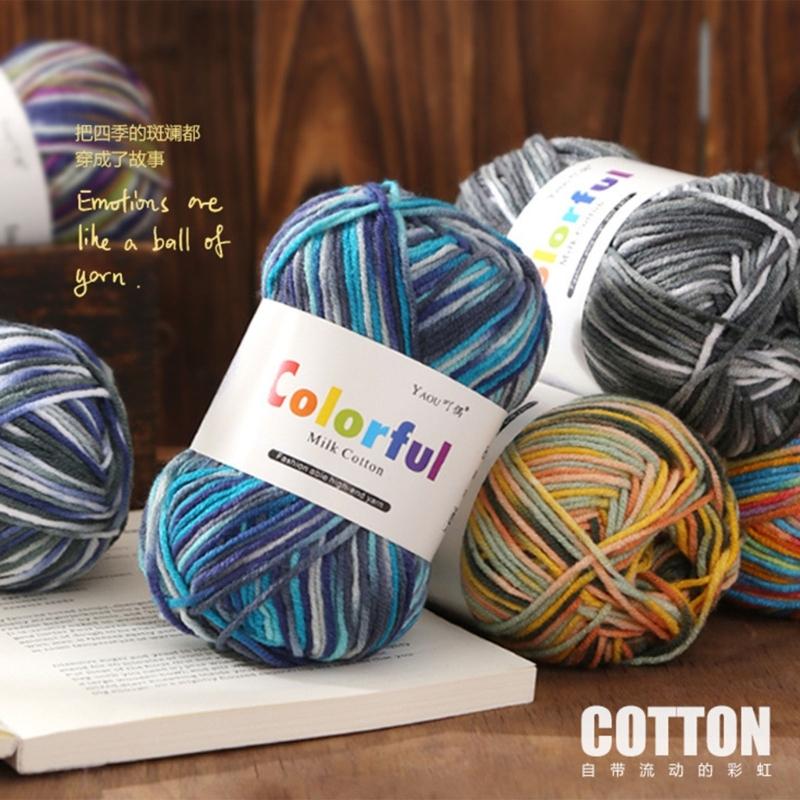 5Rolls Soft Dyed Acrylic Yarn 50grams Per Roll for Knitting Sweater Scarves Hat Blankets Baby Clothes Home Decoration