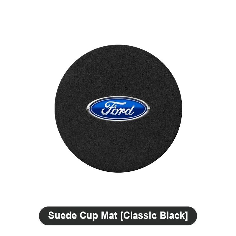 

Suede Car Coaster Waterproof Heat Resistant Round Cup Coaster Mug Mat For Ford ST FOCUS 2 3 Mondeo Fiesta Kuga MK2 3 4 Ecosport