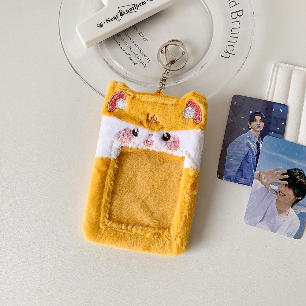 Star Idol Cute Animal Plush Card Holder - 3" Polaroid Display & Protective Sleeve Ornament