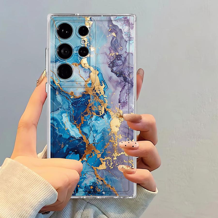 Colored Marble (3) Phone Cover Case for Samsung Galaxy S26 S21 S20 Plus Note 20 Ultra 10 S24 S23 Ultra S22 FE S25 Edge