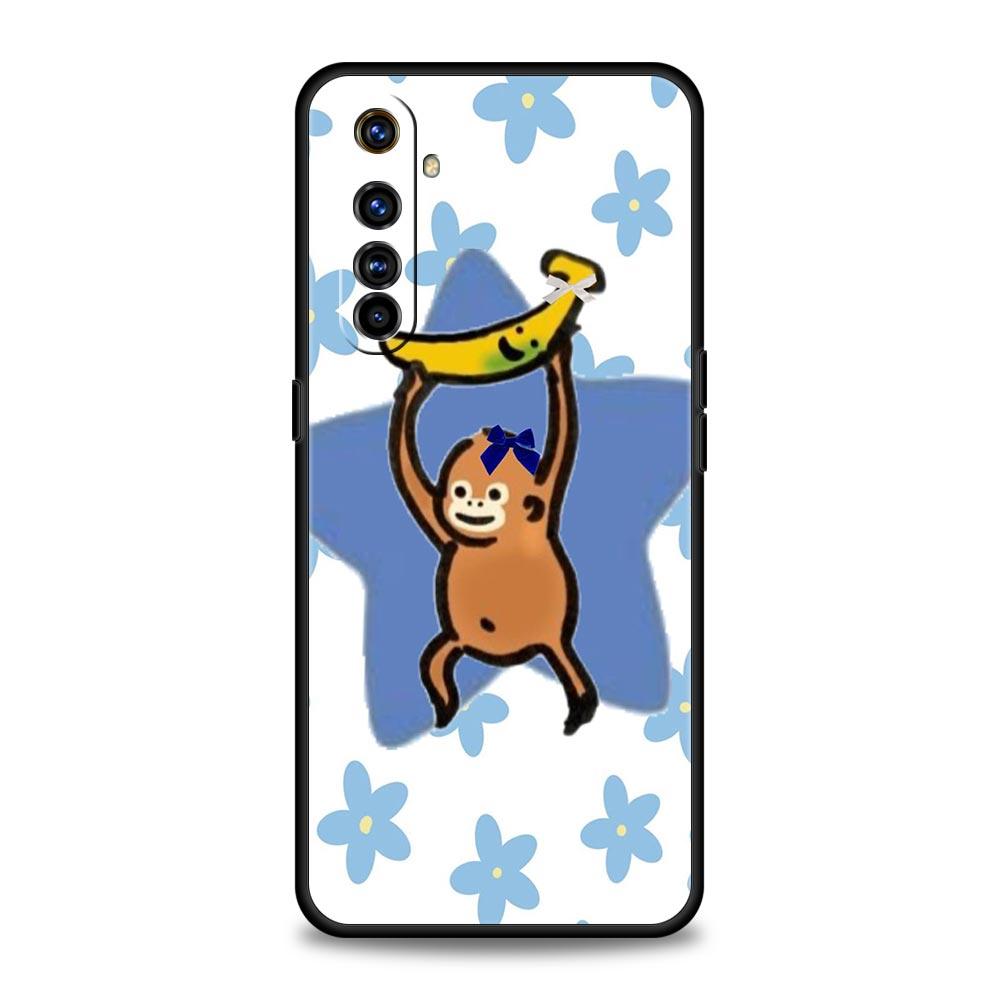Monkey And Banana Case For Realme C67 C63 C55 C53 C35 C25 C21 GT 2 3 5 6 10 11 12 13 Pro Plus 5G Soft TPU Phone Cover Fundas Bag