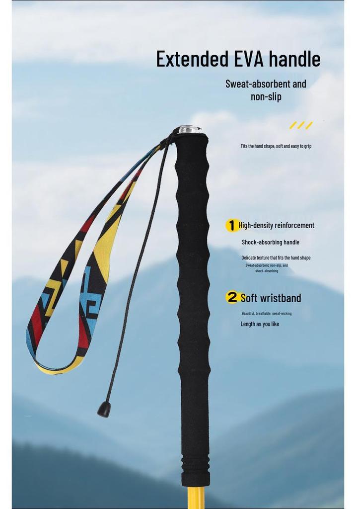 Kuangtu Ultra-Light 3K Carbon Fiber Folding Trekking Poles for Hiking