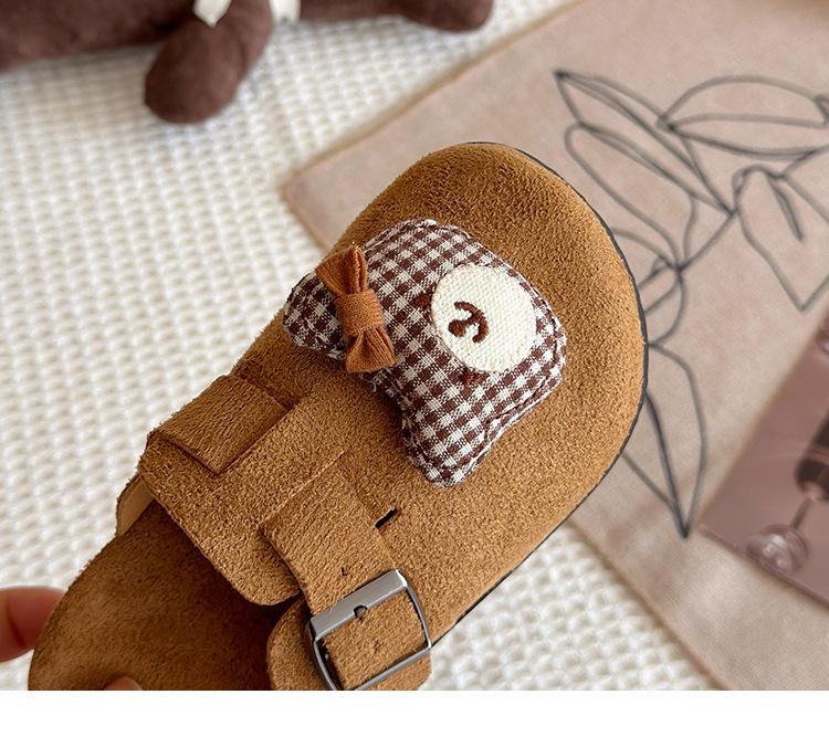 2025 Kids Birkenstock Forest-Style Little Bear Slip-on Slippers for Baby Girls - Cute & Versatile for Spring and Autumn