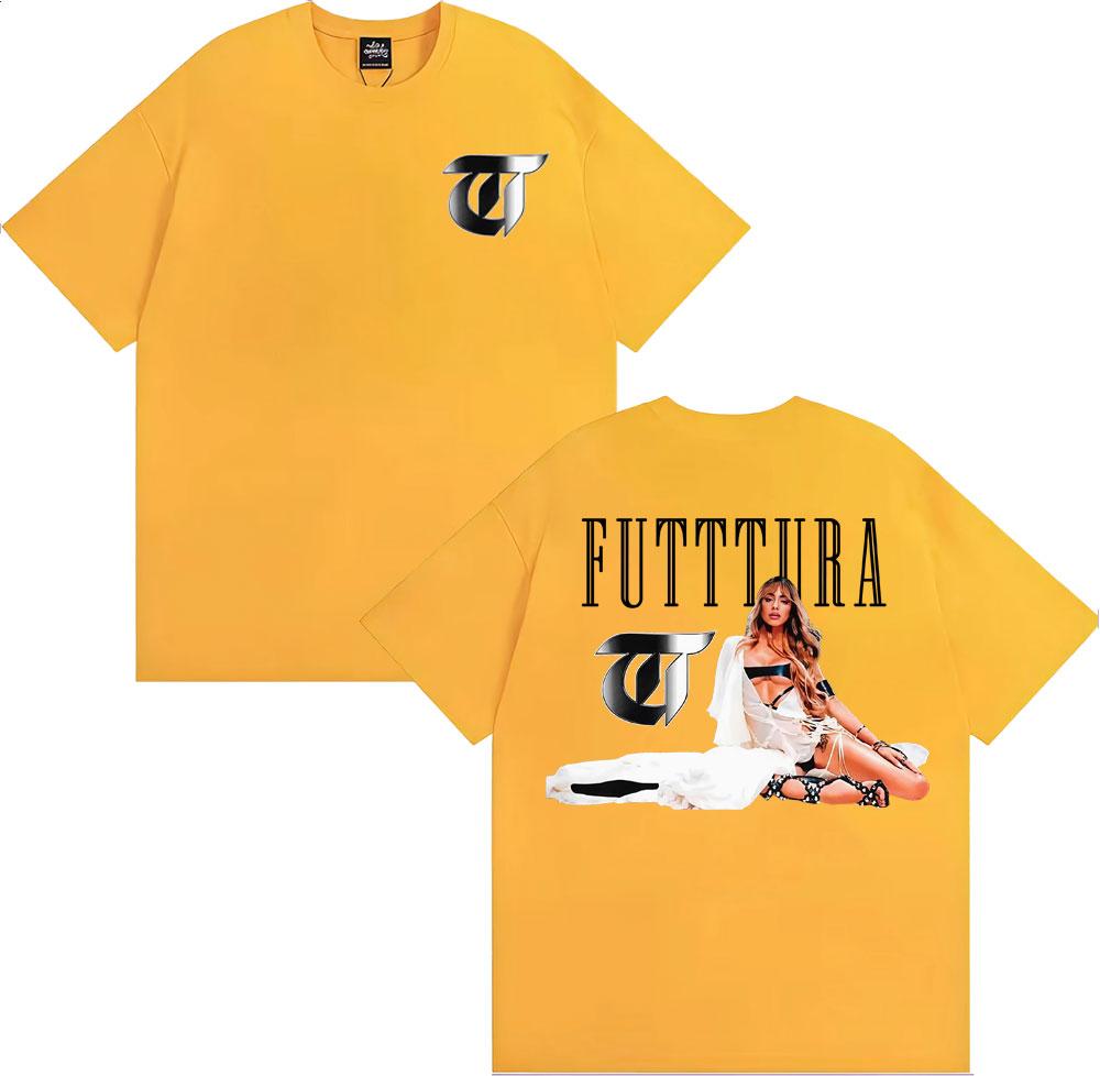 Tini Stoessel Futtura Album Tour 2025 Merch T Shirts Men Women Hip Hop Vintage Trend T Shirt Cotton 100 Loose Oversized Tshirt