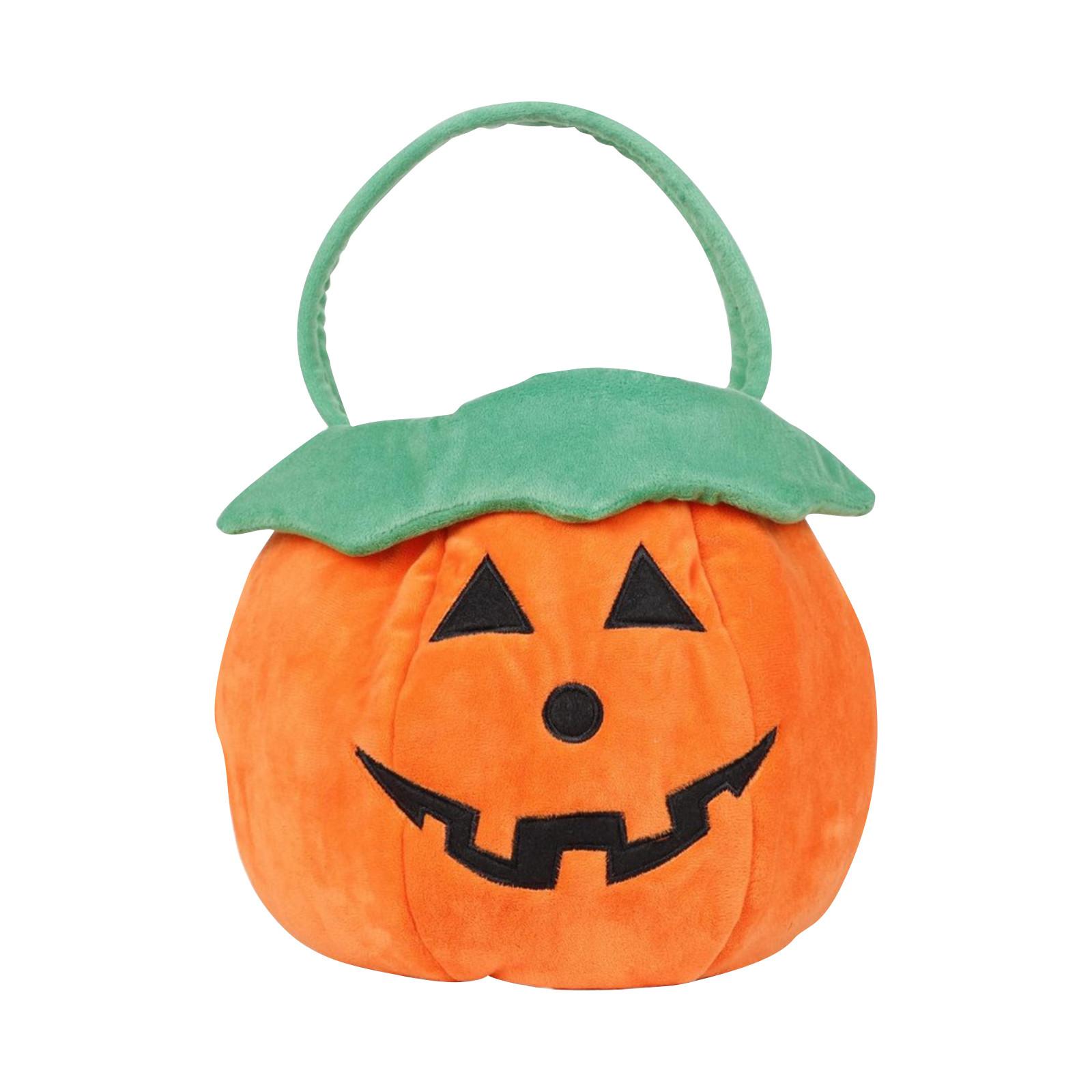 

Halloween Decoration Super Soft Plush Tote Bag, Festival Children s Candy Gift Bag, Pumpkin Bag One Size