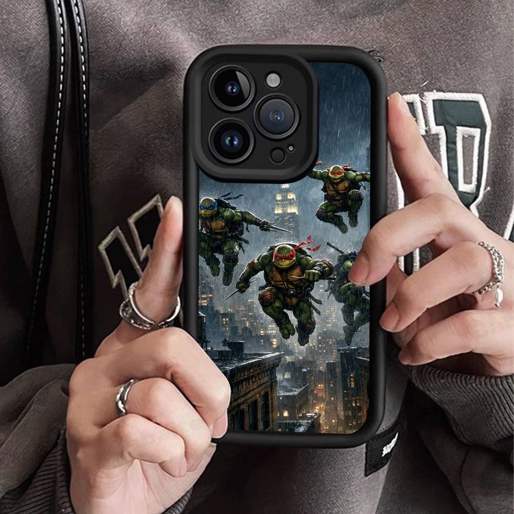 Cartoon N-Ninja T-Turtles Phone Case For IPhone 11 12 13 16 15 17 14 Pro Max Soft Funda Silicone Cover