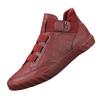 Men's Leather Shoes Korean Trend Comfortable Loafer British Fashion Men High Top Sneakers New