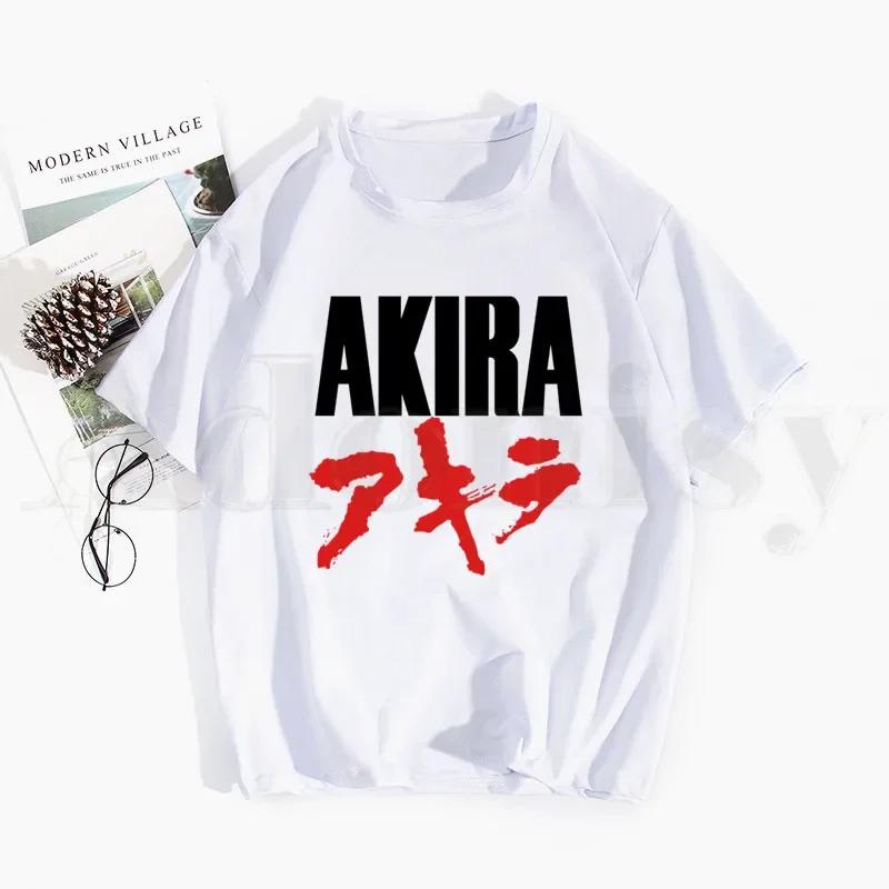 Akira Shotaro Kaneda Motociclista A Cápsula Japão Anime Camisetas Tops Camisetas Homens Mulheres Manga Curta Camiseta Casual Streetwear Engraçado