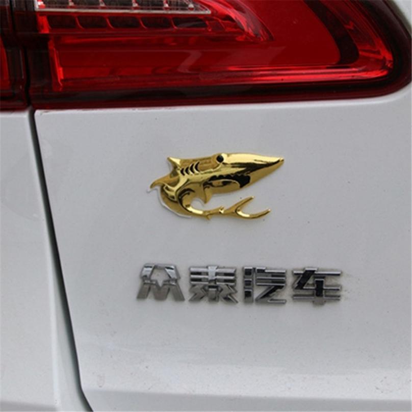 High Quality 3D Car Motorcycle Auto Logo Metal Shark Emblem Badge Decal Sticker