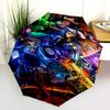 Vibrant Relic Jumble Folding Umbrella Umbrella 8 Paraphenoid Bones Three Folds Umbrella Light