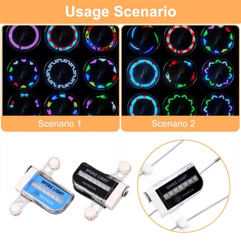 Mountain Bike Safety Warning Lamp LED Bike Wheel Light Replacement Cycling Tire Light Cycling Accessories