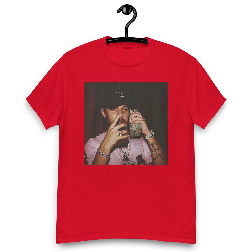 2025 Summer Russ Concert T-shirt Money Phone Rap Tee - Hip Hop Streetwear Men's Women's Pure Cotton Printed Casual T-shirt