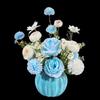 Blue Rose Silk Flower Arrangement