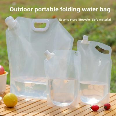 Sac d'eau portable d'extérieur, Pliable et empilable, Seau à eau en plastique épais pour camping, Sac de stockage d'eau pour concert et festival de musique
