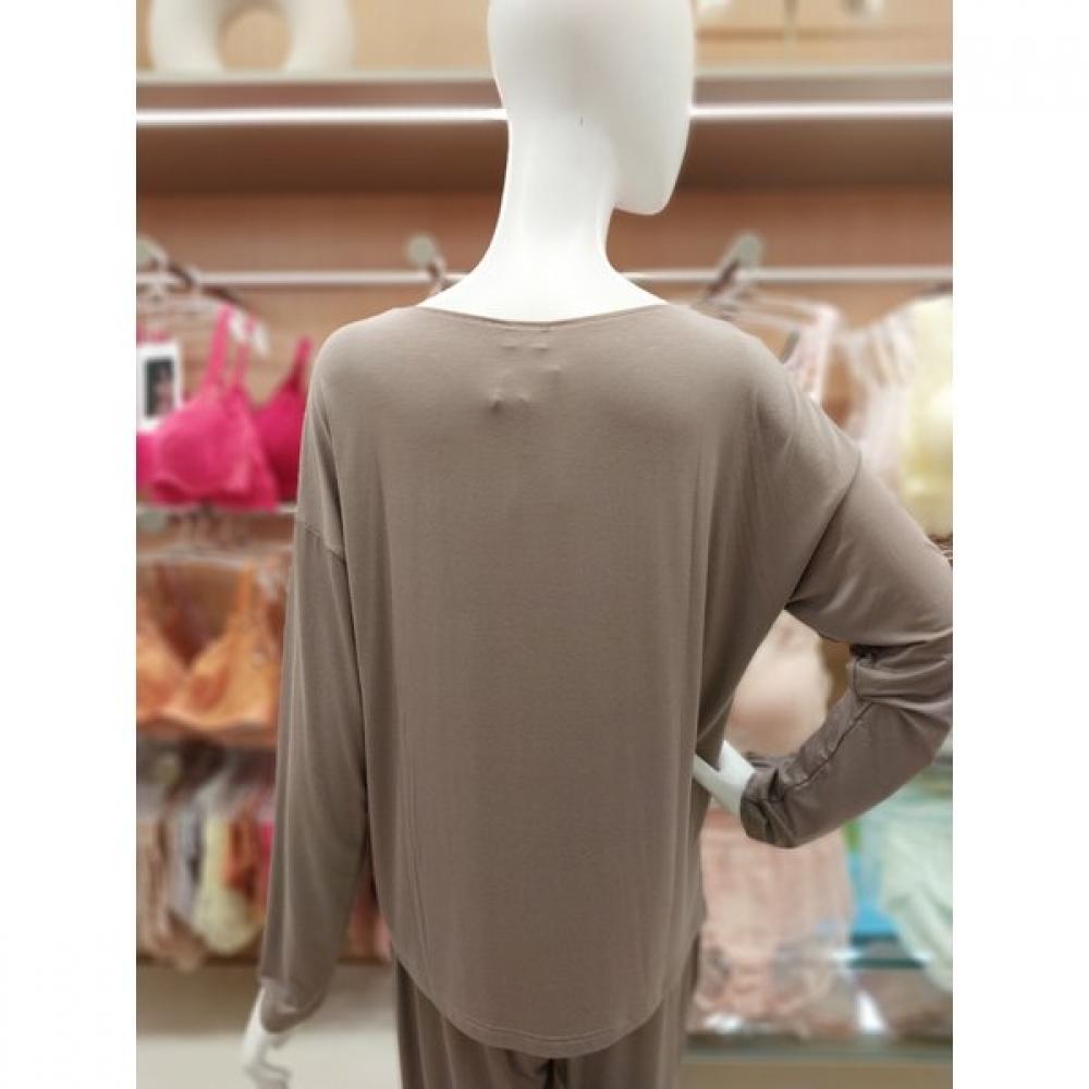 BARBARA Women Coffee Rayon Homewear Top Gwp1024l 