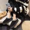 Lazy One-pedal Snow Boots Women's Winter New Fur Integrated Bag Head Slippers Muffin Thick-soled Fluffy Cotton Shoes