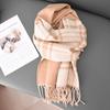 New Women's High end Imitation Cashmere Plaid Scarf for Autumn and Winter Warm  Soft and Versatile Scarf and Shawl Dual Use