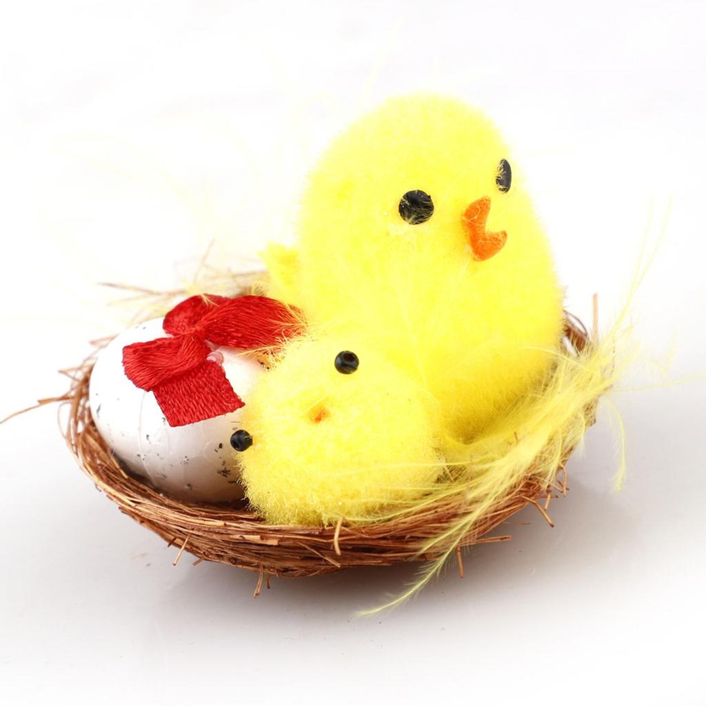 Easter Decoration Cute Chick Home Decoration Gift Box Mini Easter Chicks