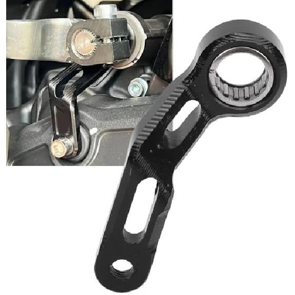 EVGATSAUTO Aircraft Grade Motorcycle Gear Shift Stabilizer, CNC Machined Aluminum Alloy Bracket for MT 09 Series, Eliminates False Neutrals Enhances