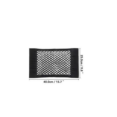 1pc Universal Car Storage Bag Double Mesh Trunk Storage Net, Car Built-in Storage Bag, Car Fire Extinguisher Fixed Net Organizer