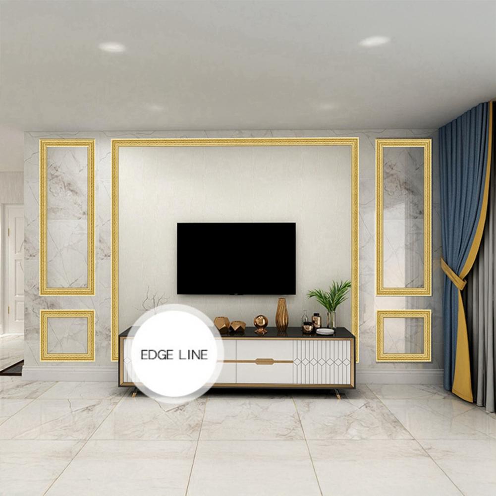 8*230cm 3D Pěnové Samolepky na Zeď Vodotěsné Samolepicí Okrajová Tapetová Lišta Nástěnná Dekorace Odnímatelná Samolepka