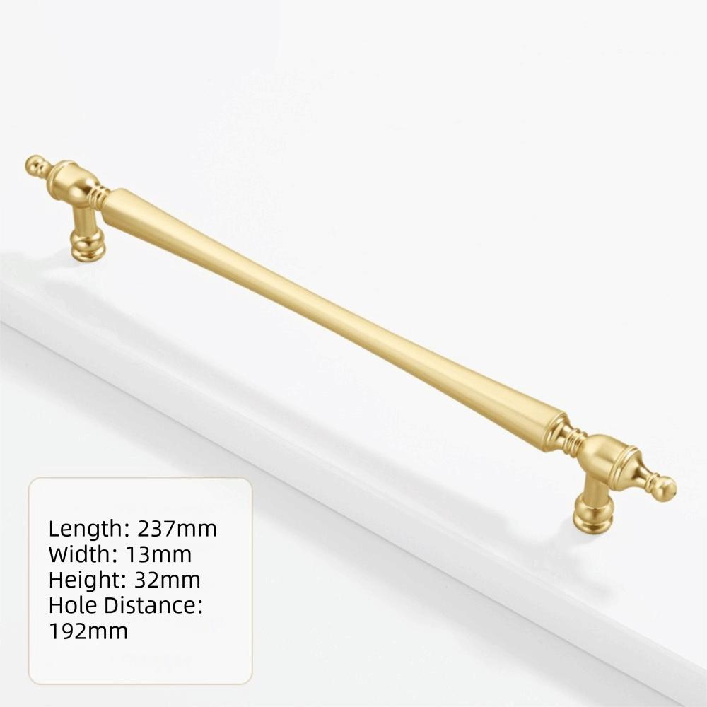 Luxury Zinc Alloy Cabinet Door Handle Long Handle Golden Finish Vintage Cabinet Pull Drawer Knob Wardrobe Door