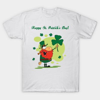 Camiseta Feminina Feliz Dia de São Patrício Estampa Harajuku Kawaii Camiseta Verão Manga Curta Feminina Camiseta Top