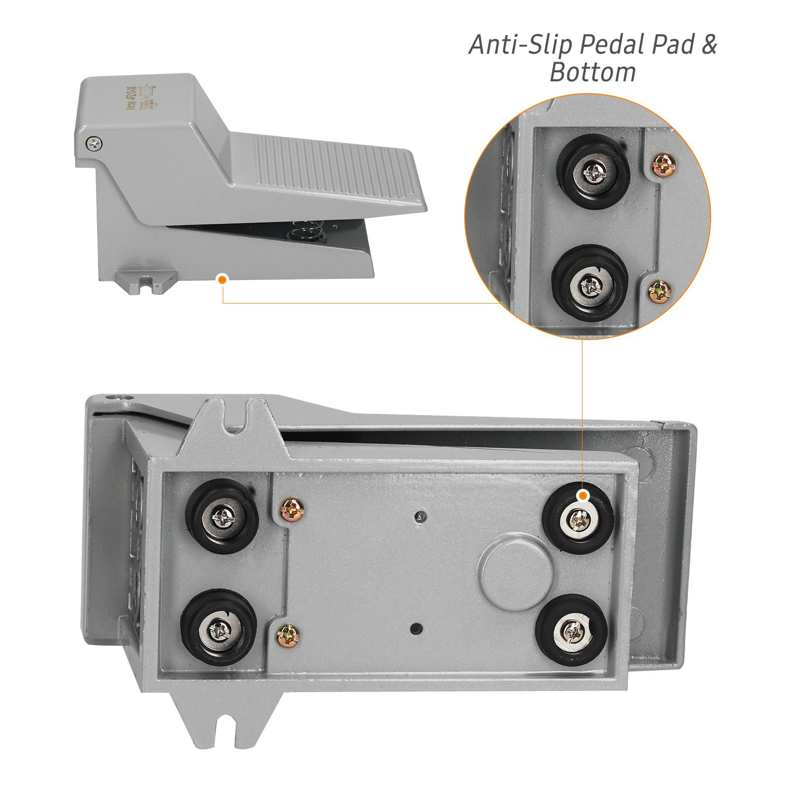 

1 4 inch Pneumatic Foot Pedal Valve 5 Way 2 Position Pneumatic Air Flow Control Foot Press Valve Direct Drive Acting сірий