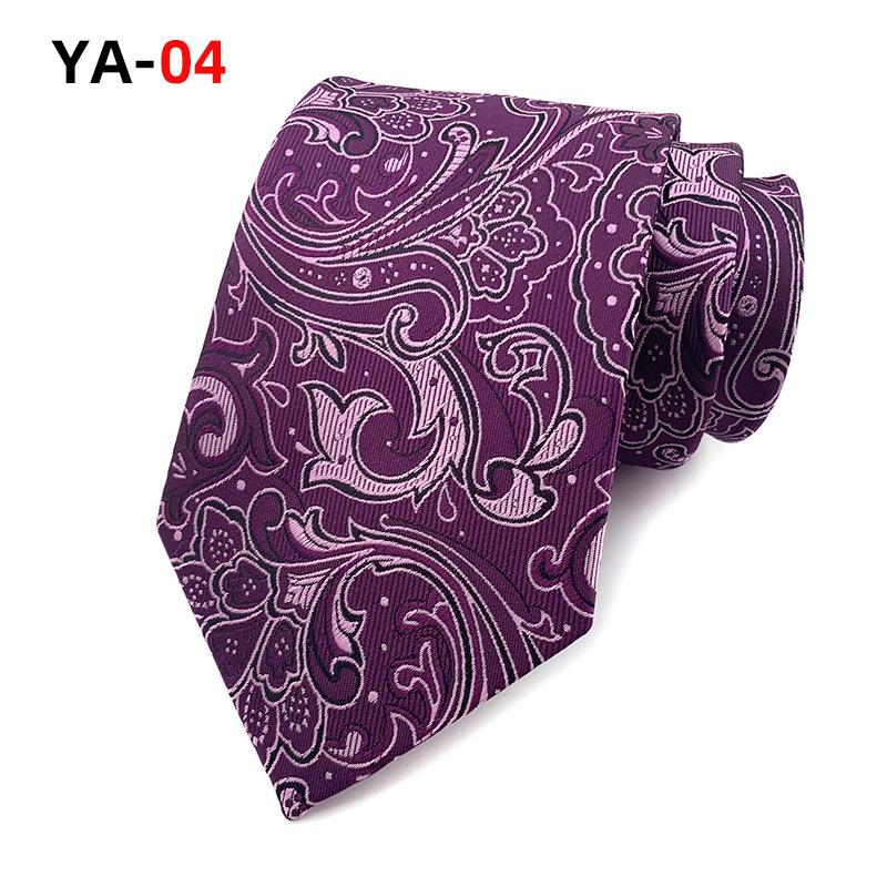 Cozy Up 3,15"(8 cm) Modische gestreifte Paisley-Krawatte für Herren, karierte Blumenkrawatte für Hochzeit