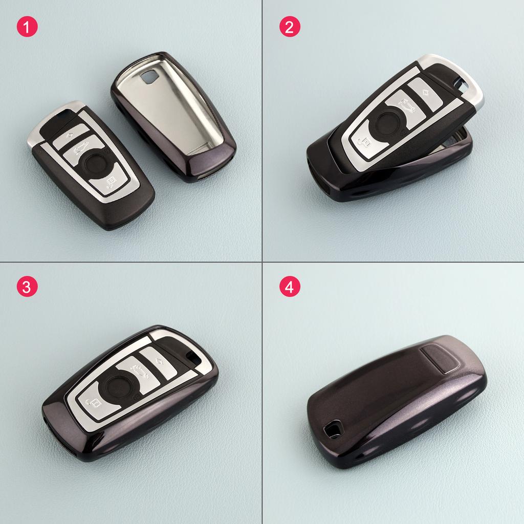 Für BMW 1 2 3 4 5 6 7 Serie X3 X4 Schwarz Weiche Schlüssel Fall Abdeckung Fob Halter Zubehör f20 F22 F30 F31 F34 F36 F10 F07 F01 F25