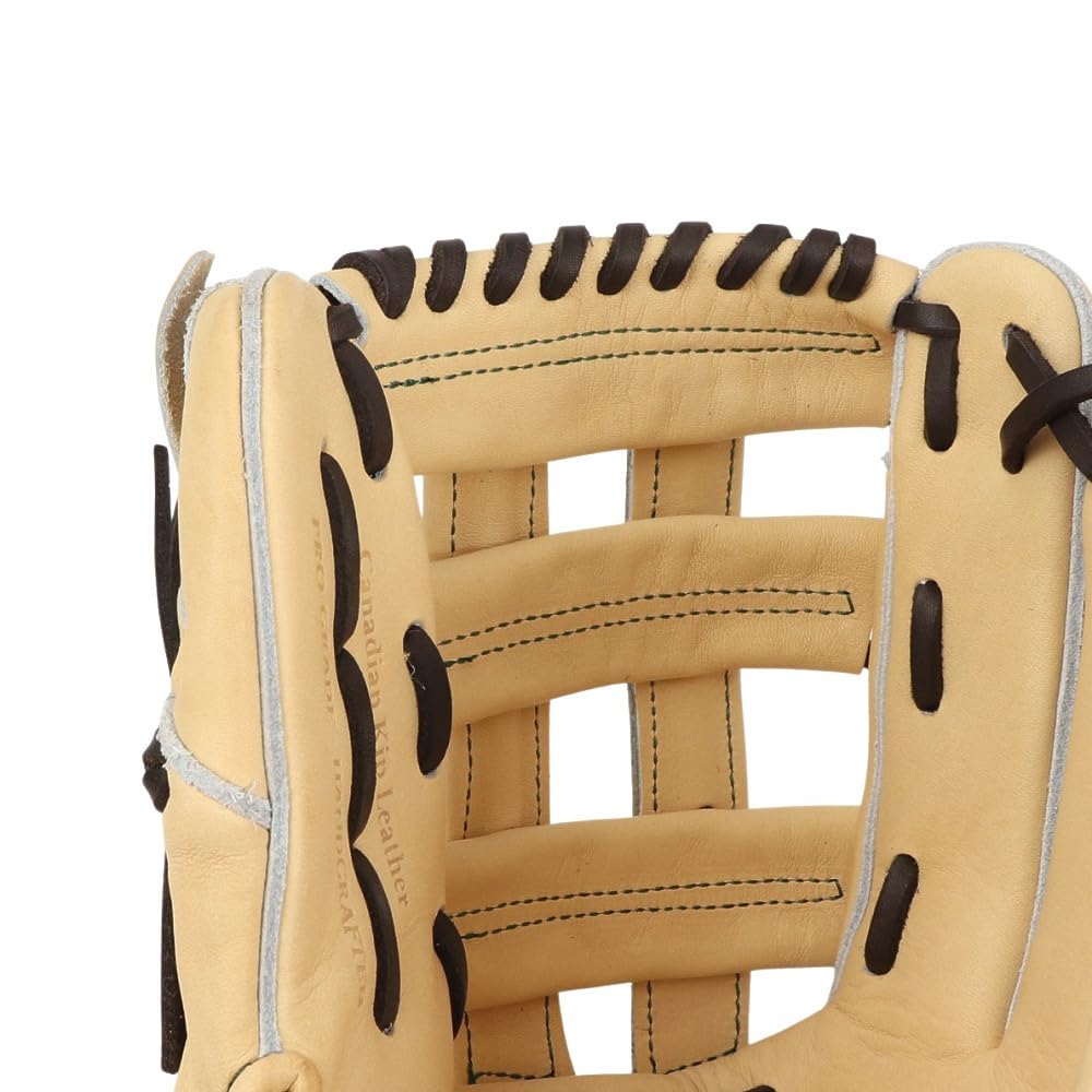 Rawlings Luva PRO PREFERRED Wizard Baseball Throw #02, Bola Dura, GH5FPW2B87MG, Luva de Campista Externo, Camelo, 12,25 polegadas, Destra