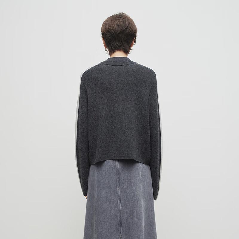 Women's Sporty Semi-High Neck Zipper Knit Cardigan