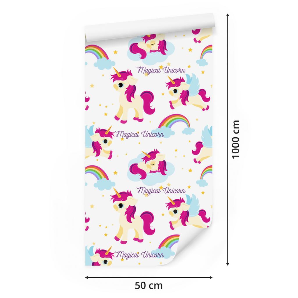 Magical Unicorns Wallpaper for Living Room and Bedroom 50x1000