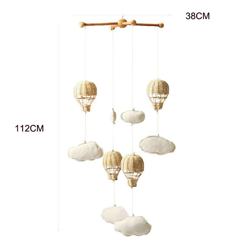 Handmade Rattan Woven Hot Air Balloon Kids Room Decoration Photography Props Nordic Wall Hanging Ornaments Rattan Woven Pendant