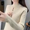 Sweater for Women Autumn Winter Thickened  Warm Knitted Stretchy Long Sleeve Oversize Tops