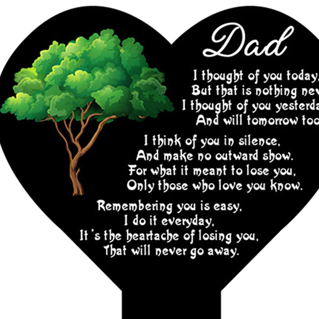 Cmentarny Nagrobny Znak Oznaczenie Akrylowe Serce Pamiątkowa Tabliczka Pamięci Palik do Dziedzińca Podwórka Rodzinny Cmentarz Pogrzebowy Trawnik