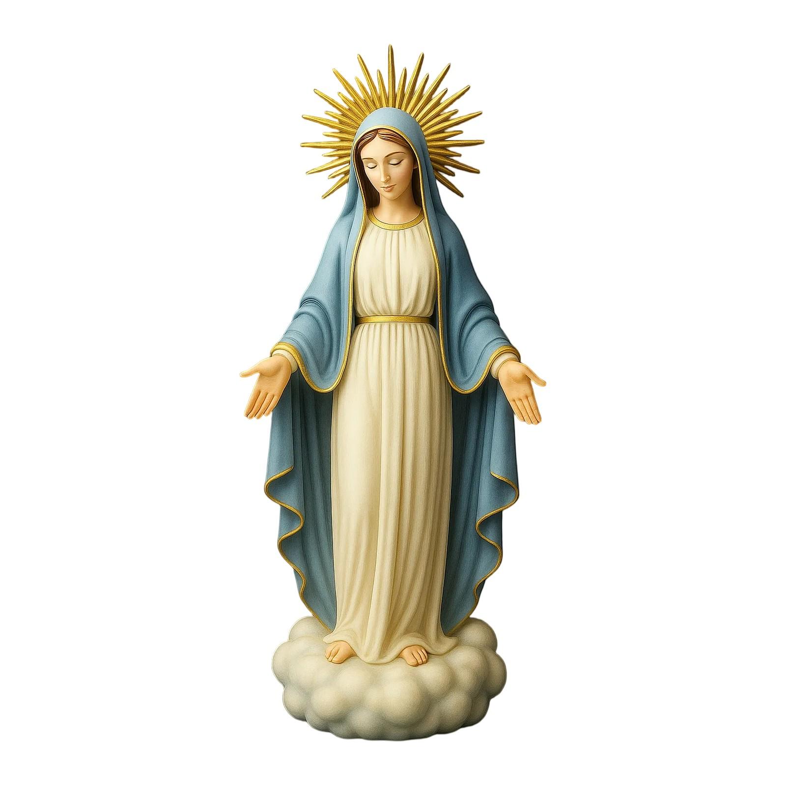 

Статуя Девы Марии Религиозная Настольная Статуэтка Смола Декоративная Скульптура для Книжной Полки Кофейного Столика Прикроватной Тумбочки Прикроватная Выставка One Size