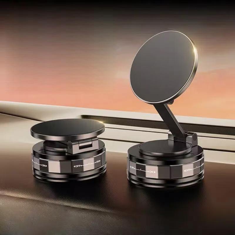 Strong Magnetic Car Phone Holder Adjustable Stand with Vacuum Suction Base for Multiple Surfaces Dashboard Installation