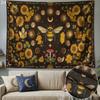Universe Bee Pattern Tapestry Wall Hanging Background Cloth, Suitable for Home, Office, Indoor/Outdoor Decoration, Large Wall Decor Props, Party Suppl