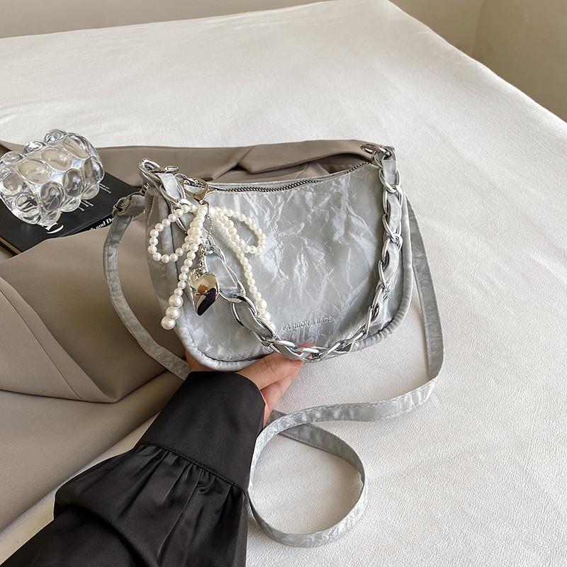 Chic And Fashionable Shoulder Crossbody Purse For Women In Black White Gray Green