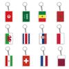 Acrylic Keychain Country Flags Collection United States Spain Russia France For Car Key Bag Gift Souvenir