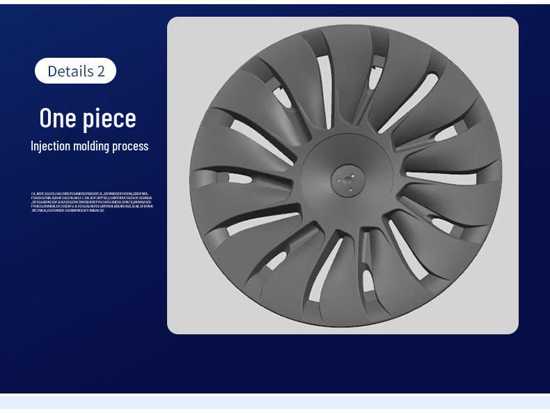 Tesla 19-Inch Model Y Full Wrap-Around Symmetrical Wheel Hubcap Cover