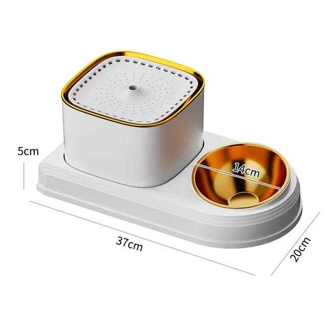 Automatic Cat Feeder and Drinker Combo Cat Water & Food Bowl Cat Water Fountain Recirculate Filtring Water Dispenser Pet Supplie