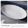 Jingdezhen High-Value White Porcelain Tableware Set: Underglaze Color Relief Bowl and Plate Collection