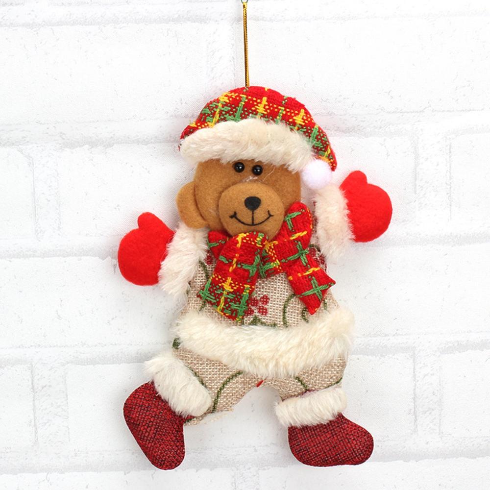 Cute Santa Claus Bear Elk Snowman Ornaments Christmas Pendant Christmas Tree Decoration Toy Doll
