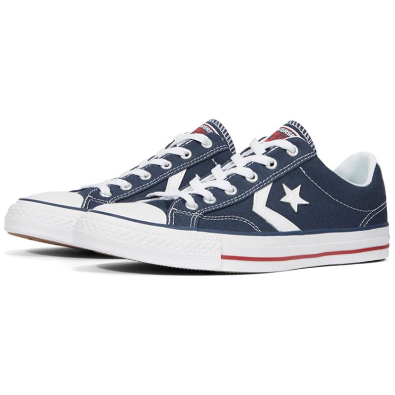 Converse Star Player 76 Comfortable and Stylish Low-Top Canvas Shoes Unisex Blue & White
