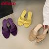 Mode Mode Flock Damen Niedriger Absatz Pantoletten Hausschuhe Schuhe Flaches Schuhwerk Runde Zehenpartie Damen Absatz-Hausschuhe Damen Sandalen Schuhe Pumps