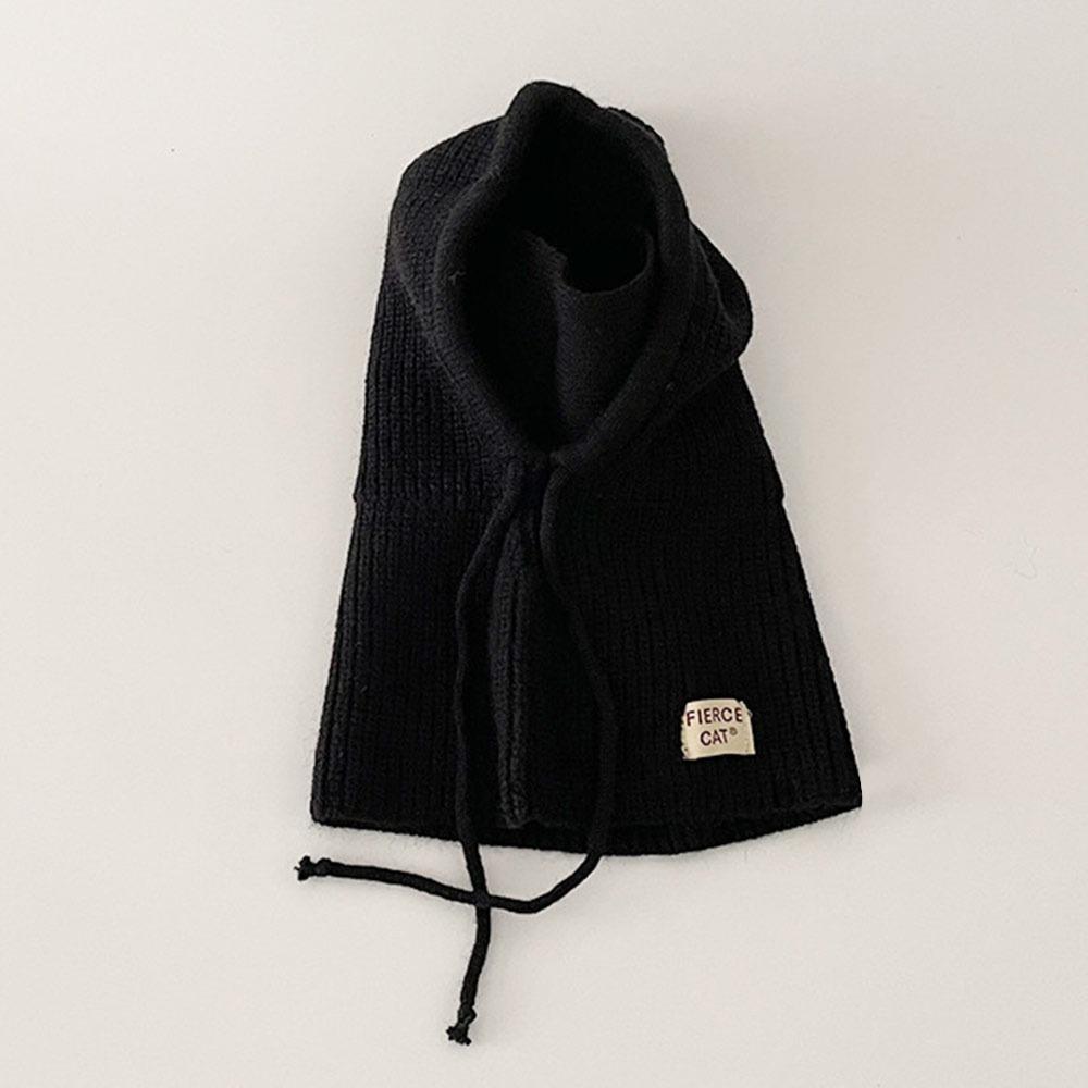 One-piece Baby Balaclava Hat Ears Neck Knitted Cap Fashion Scarf Mask Hats  Children