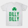 Men Black Print T-shirt Dilly Dilly St Patricks Day No-Cut Transfer Paper Print Cotton Tshirt