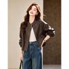 D.F.DEAR Relaxed Drop-Shoulder Stand Collar Casual Women's Jacket